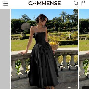 NWT Commense Serendipity Dress in Black (XS)